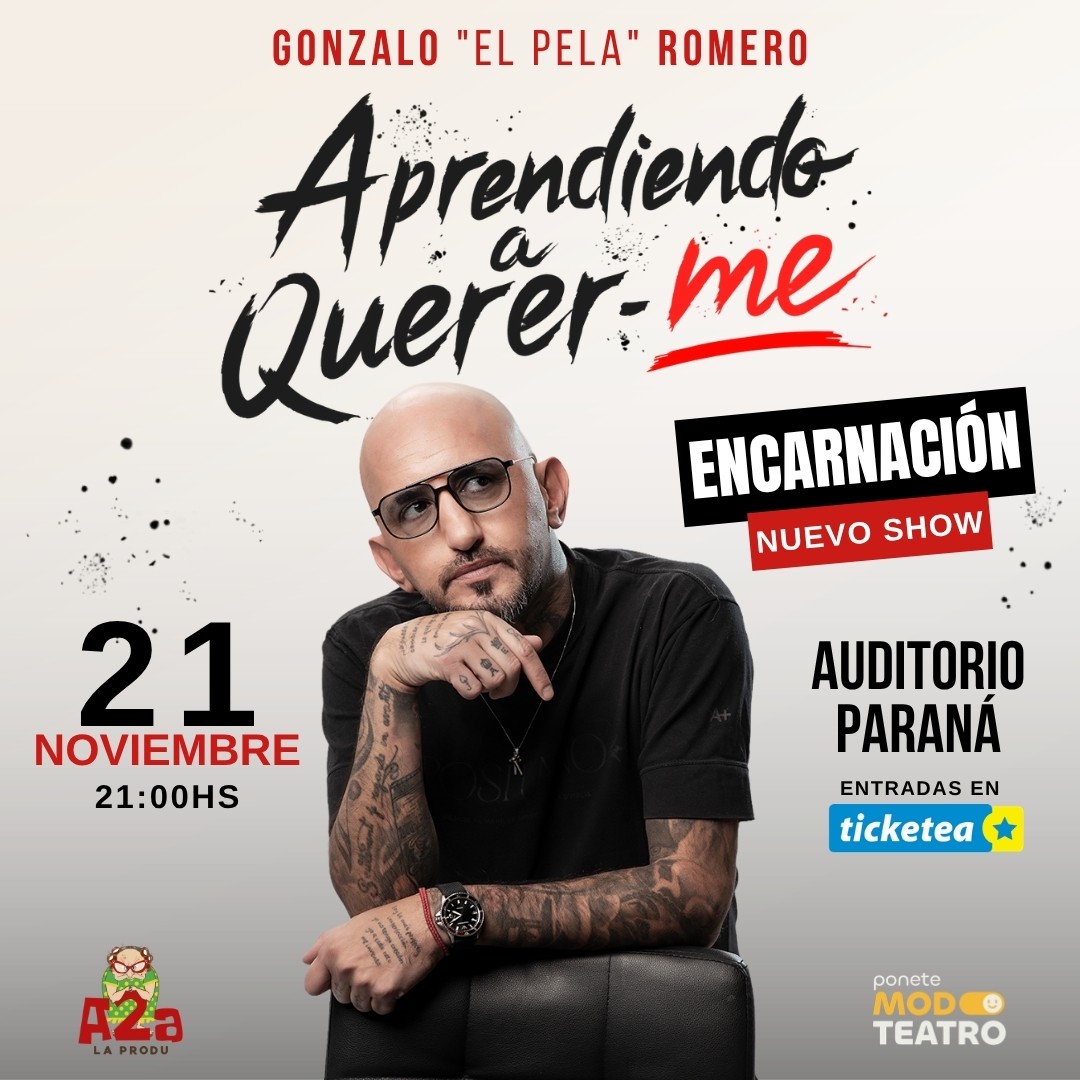 Afiche de Aprendiendo a quererme, con El Pela Romero