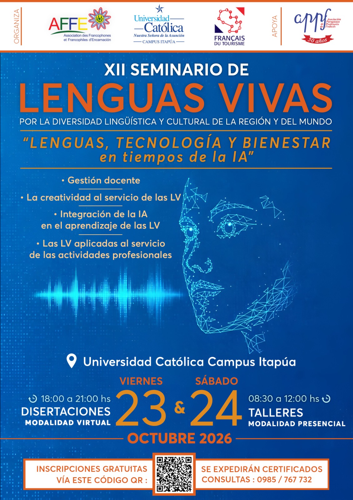 Afiche de XII Seminario de Lenguas Vivas